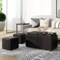 5pc Franklin Storage Ottoman and benches Distressed - WyndenHall
