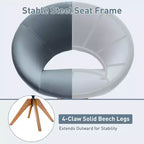 Costway Set of 2 Swivel Accent Chair Modern Velvet Vanity Chair w/ Wood Legs