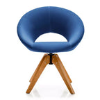Costway Set of 2 Swivel Accent Chair Modern Velvet Vanity Chair w/ Wood Legs