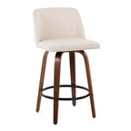 Set of 2 Toriano Upholstered Counter Height Barstools - Lumisource