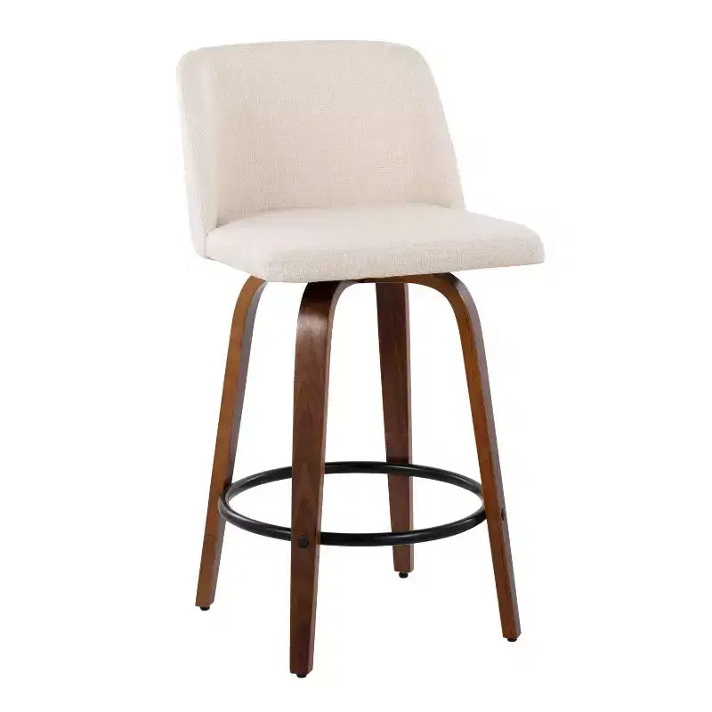Set of 2 Toriano Upholstered Counter Height Barstools - Lumisource