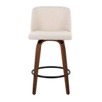 Set of 2 Toriano Upholstered Counter Height Barstools - Lumisource