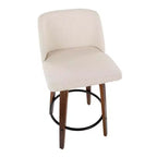 Set of 2 Toriano Upholstered Counter Height Barstools - Lumisource