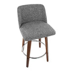 Set of 2 Toriano Upholstered Counter Height Barstools - Lumisource