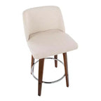 Set of 2 Toriano Upholstered Counter Height Barstools - Lumisource