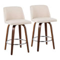 Set of 2 Toriano Upholstered Counter Height Barstools - Lumisource