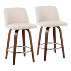 Set of 2 Toriano Upholstered Counter Height Barstools - Lumisource