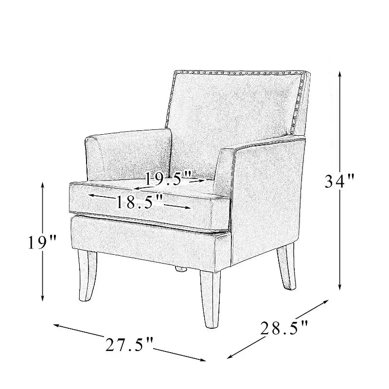 Set of 2 Wooden Upholstered Accent Chair Celadon Armchair| ART OF LIVING DESIGNS