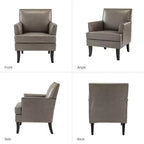 Set of 2 Wooden Upholstered Accent Chair Celadon Armchair| ART OF LIVING DESIGNS