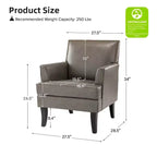 Set of 2 Wooden Upholstered Accent Chair Celadon Armchair| ART OF LIVING DESIGNS