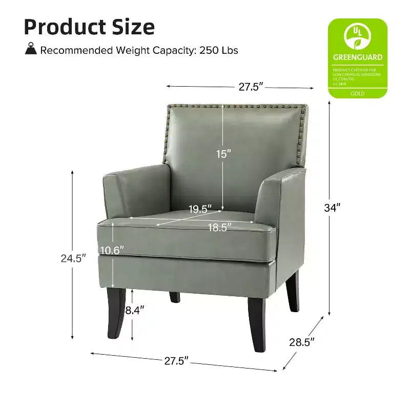 Set of 2 Wooden Upholstered Accent Chair Celadon Armchair| ART OF LIVING DESIGNS