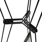 Sunnydaze 3-Piece Indoor Furniture Steel Wire Bar Set with Faux Woodgrain Tabletop - Brown - 3 pc