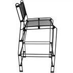 Sunnydaze 3-Piece Indoor Furniture Steel Wire Bar Set with Faux Woodgrain Tabletop - Brown - 3 pc