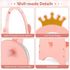 Costway Kids Full Length Mirror Free-Standing 360 Dressing Wooden Princess Storage Pink