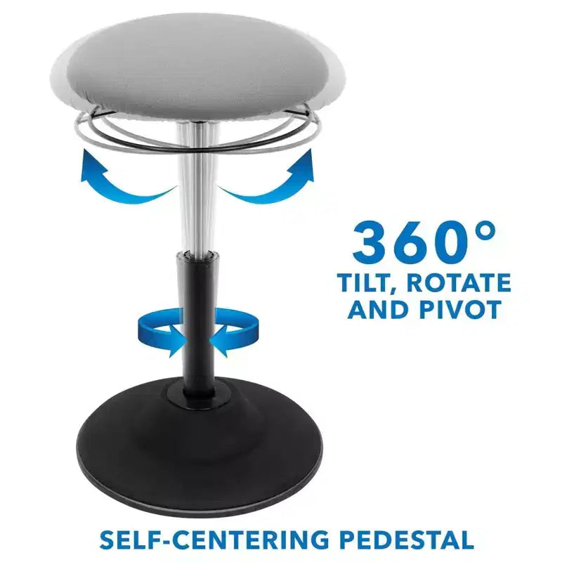 Mount-It! Height Adjustable Standing Desk Stool with Padded Seat & Non-Slip Rubber Base
