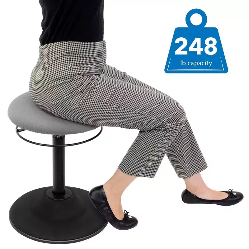 Mount-It! Height Adjustable Standing Desk Stool with Padded Seat & Non-Slip Rubber Base