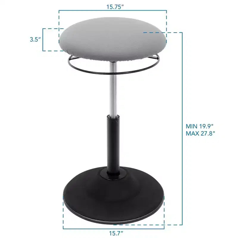 Mount-It! Height Adjustable Standing Desk Stool with Padded Seat & Non-Slip Rubber Base