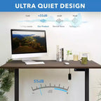 Mount-It! Bureau assis-debout électrique avec plateau - Noir/Adrift
