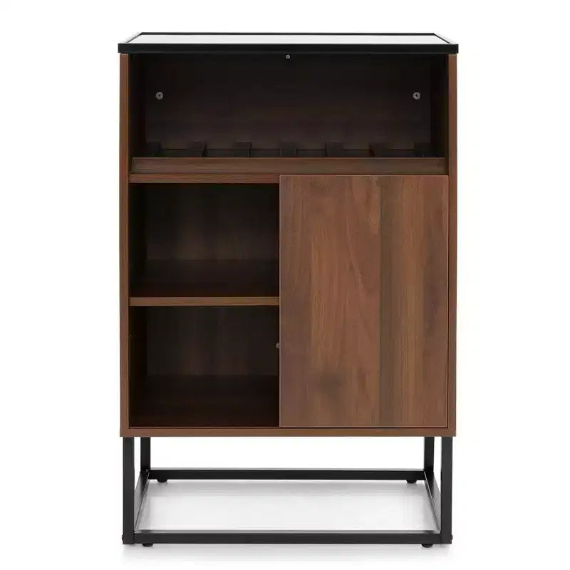 Costway Wine Storage Cabinet Buffet Sideboard with Adjustable Shelf & Sliding Door Kitchen