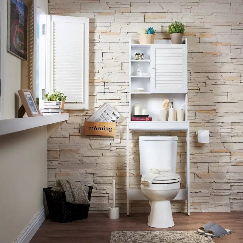Meuble de rangement 7 étagères Cula Modern White de Furniture of America