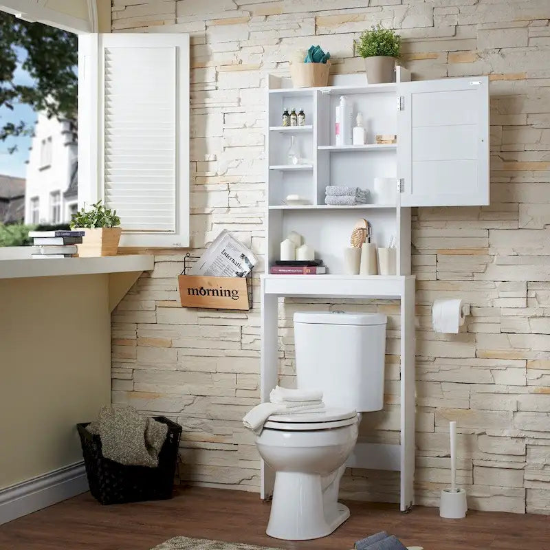 Meuble de rangement 7 étagères Cula Modern White de Furniture of America