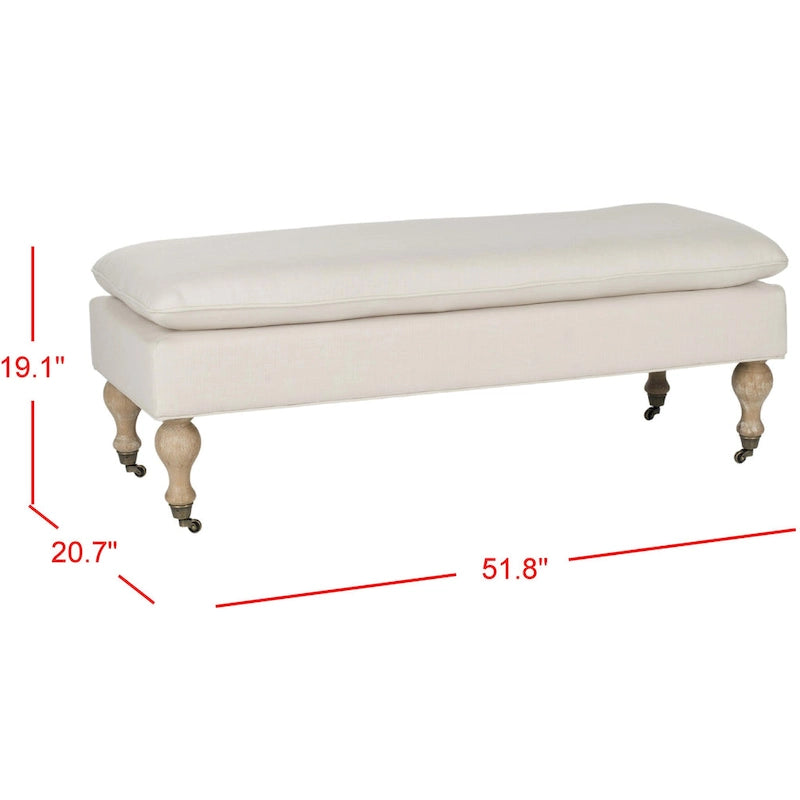 Banc Tari Pillowtop gris/vert sauge de SAFAVIEH - 0 - 52 L x 21 P x 19 H - 52Lx21Px19H