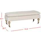 Banc Tari Pillowtop gris/vert sauge de SAFAVIEH - 0 - 52 L x 21 P x 19 H - 52Lx21Px19H