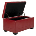 SAFAVIEH Lissa Red Manhattan Storage Bench - 30 x 18 x 17 - 30Wx18Dx17H