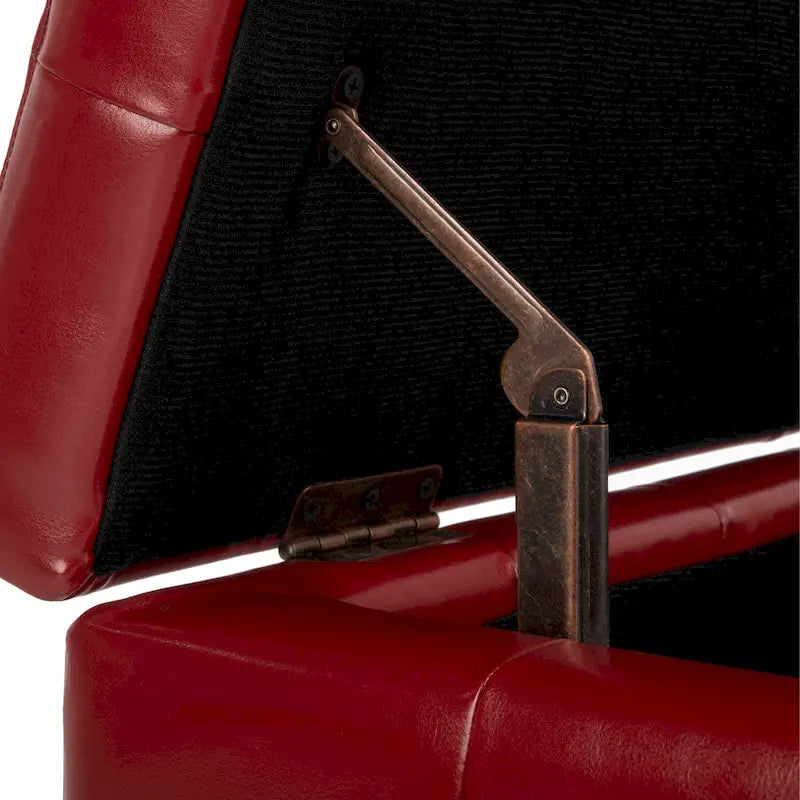 SAFAVIEH Lissa Red Manhattan Storage Bench - 30 x 18 x 17 - 30Wx18Dx17H