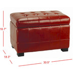 SAFAVIEH Lissa Red Manhattan Storage Bench - 30 x 18 x 17 - 30Wx18Dx17H