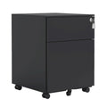 2 Drawer Mobile File Cabinet with Lock Steel File Cabinet for Legal/Letter/A4/F4 Size