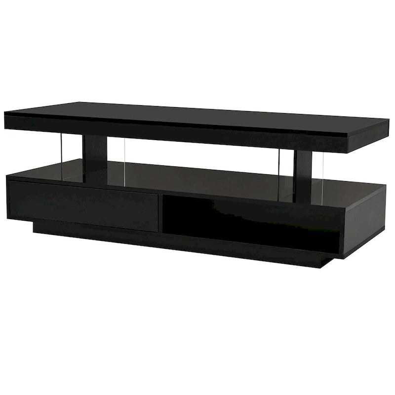 Table basse LED U-Can avec rangement