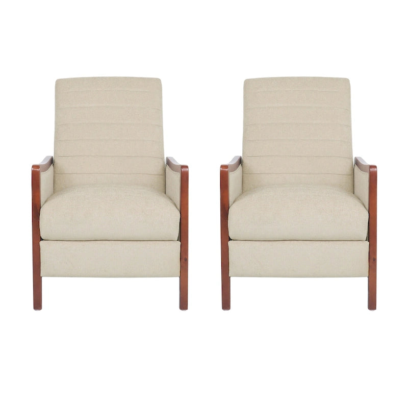 Anaura Channel Stitch Pushback Recliners by Christopher Knight Home