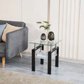 Table basse en verre trempé avec rangement