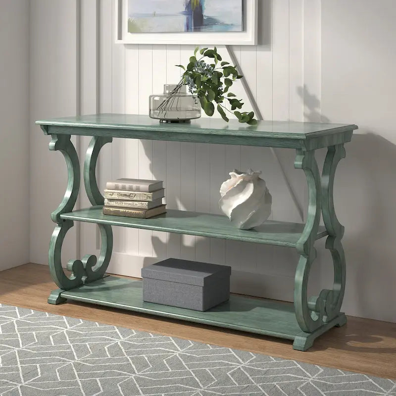 Table d'appoint canapé Eldoria en bois sculpté