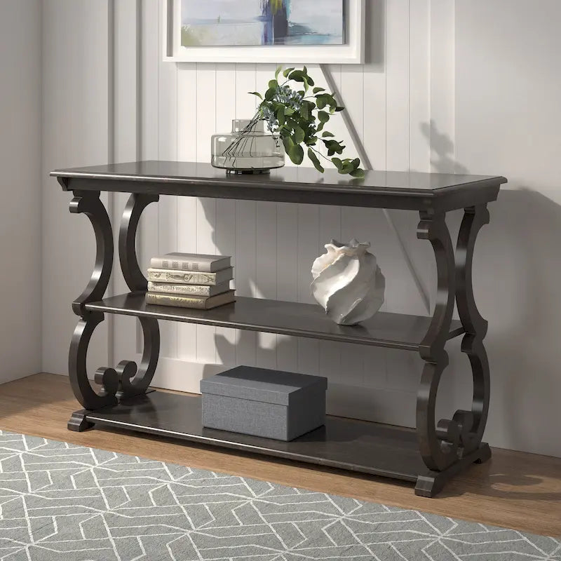 Table d'appoint canapé Eldoria en bois sculpté