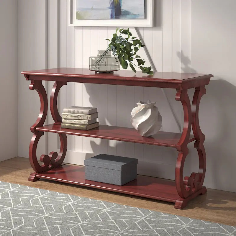 Table d'appoint canapé Eldoria en bois sculpté