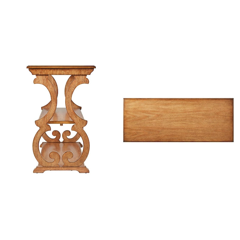 Table d'appoint canapé Eldoria en bois sculpté