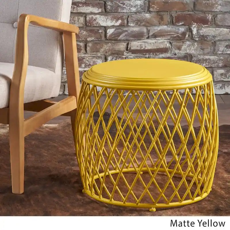 Table d'appoint ronde à treillis de 48 cm Bryony par Christopher Knight Home