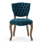 Chaises de salle à manger Bates en tissu touffeté gris (lot de 2)