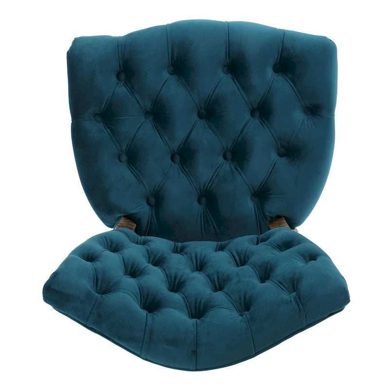 Chaises de salle à manger Bates en tissu touffeté gris (lot de 2)