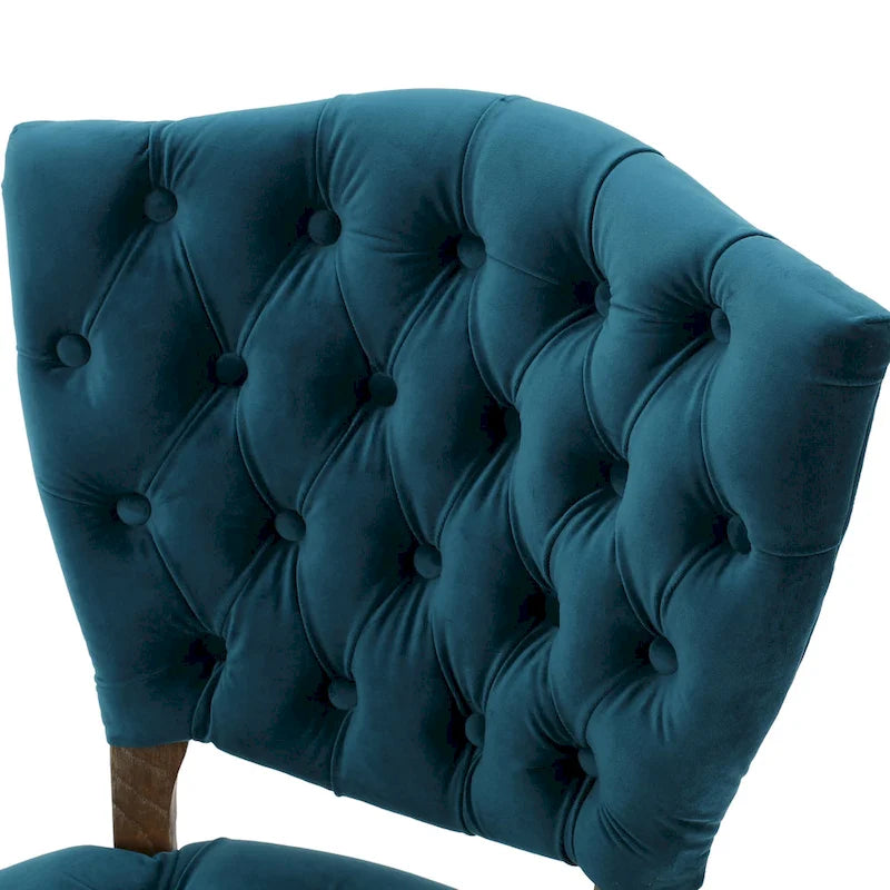Chaises de salle à manger Bates en tissu touffeté gris (lot de 2)