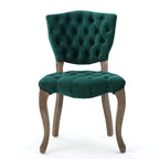 Chaises de salle à manger Bates en tissu touffeté gris (lot de 2)