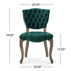 Chaises de salle à manger Bates en tissu touffeté gris (lot de 2)