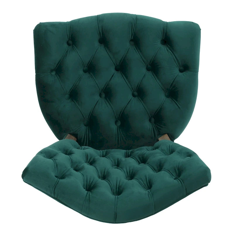 Chaises de salle à manger Bates en tissu touffeté gris (lot de 2)