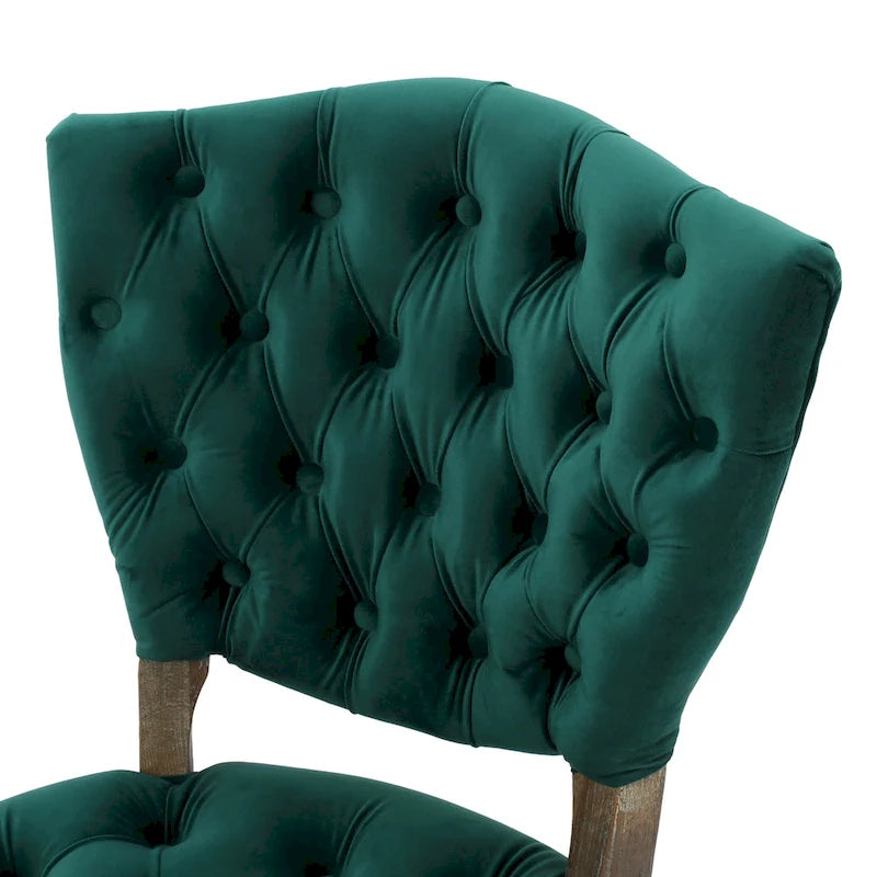 Chaises de salle à manger Bates en tissu touffeté gris (lot de 2)