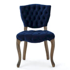 Chaises de salle à manger Bates en tissu touffeté gris (lot de 2)