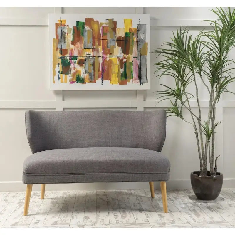 Causeuse en tissu Desdemona Mid-Century de Christopher Knight Home