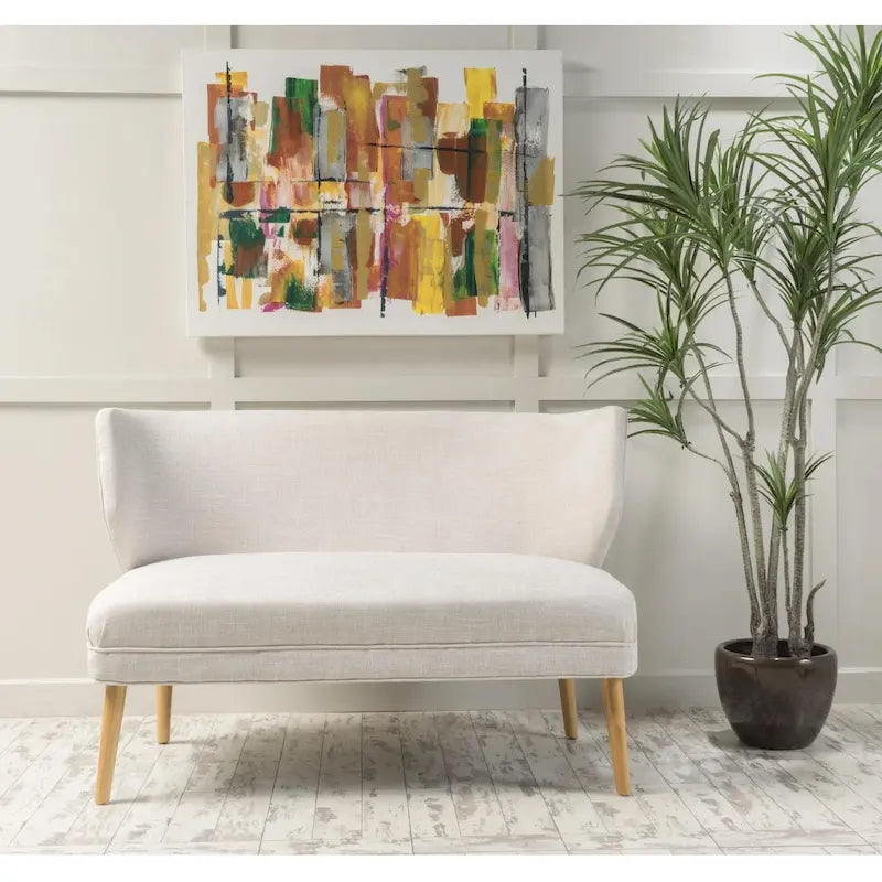 Causeuse en tissu Desdemona Mid-Century de Christopher Knight Home