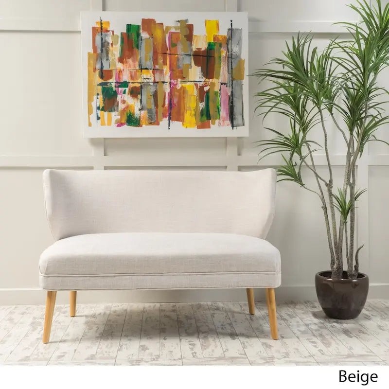 Causeuse en tissu Desdemona Mid-Century de Christopher Knight Home